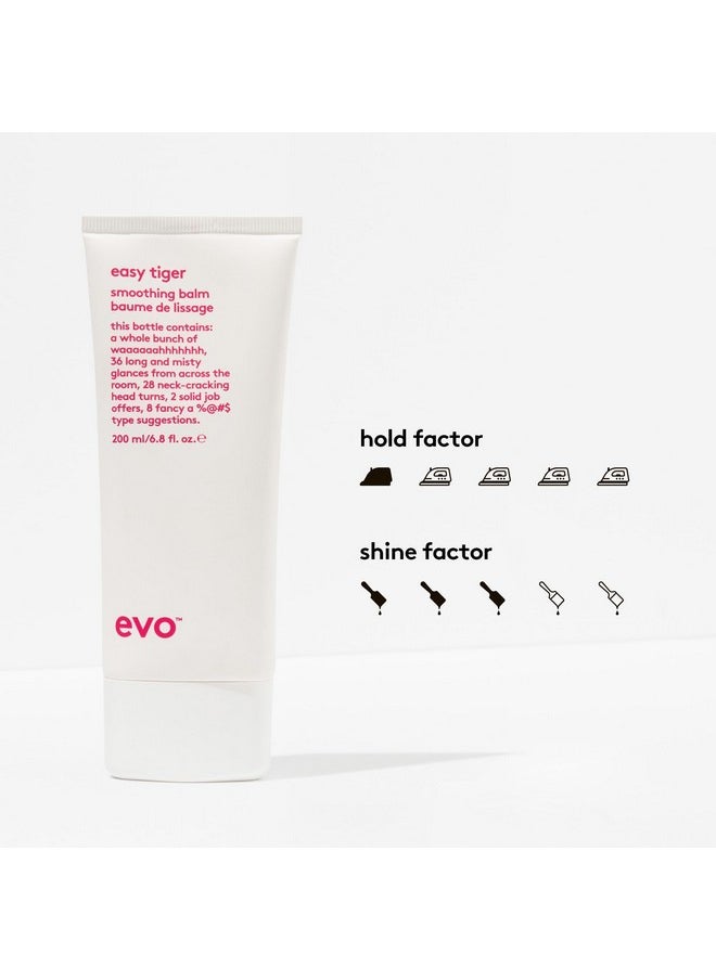 EVO Easy Tiger Smoothing Hair Balm - Hold Styling Balm for All Hair Types - Provides Hair Smoothing & Reduces Frizz - 200ml / 6.8fl.oz