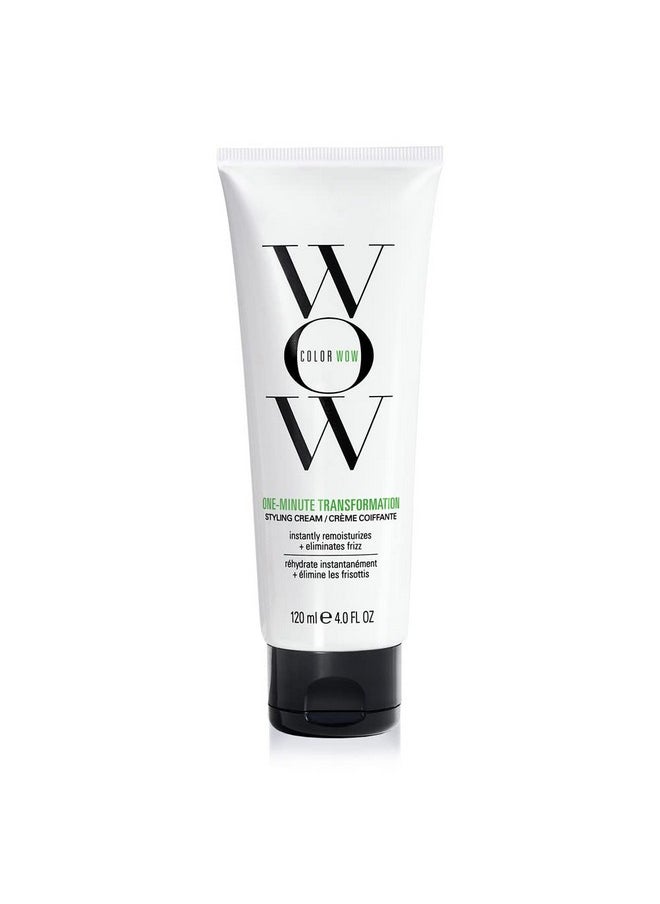 COLOR WOW One Minute Transformation - Instant frizz fix| Nourishing styling cream smooths, tames + defrizzes on the spot, Avocado oil + Omega 3’s hydrate, repair for silkier, smoother texture