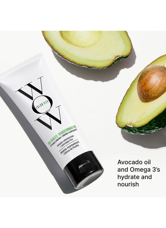 COLOR WOW One Minute Transformation - Instant frizz fix| Nourishing styling cream smooths, tames + defrizzes on the spot, Avocado oil + Omega 3’s hydrate, repair for silkier, smoother texture