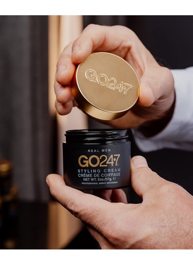 GO247 Styling Cream - Medium Hold, Matte Finish, 2 Oz