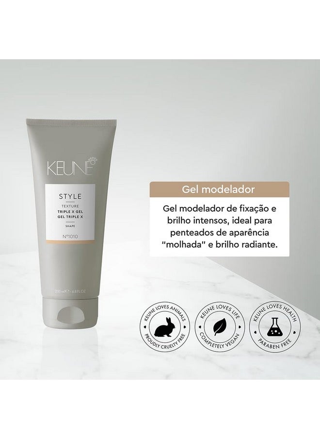 Keune Style Triple X Gel, Ultimate Hold & Wet Look Styling Gel, 6.8 Fl Oz