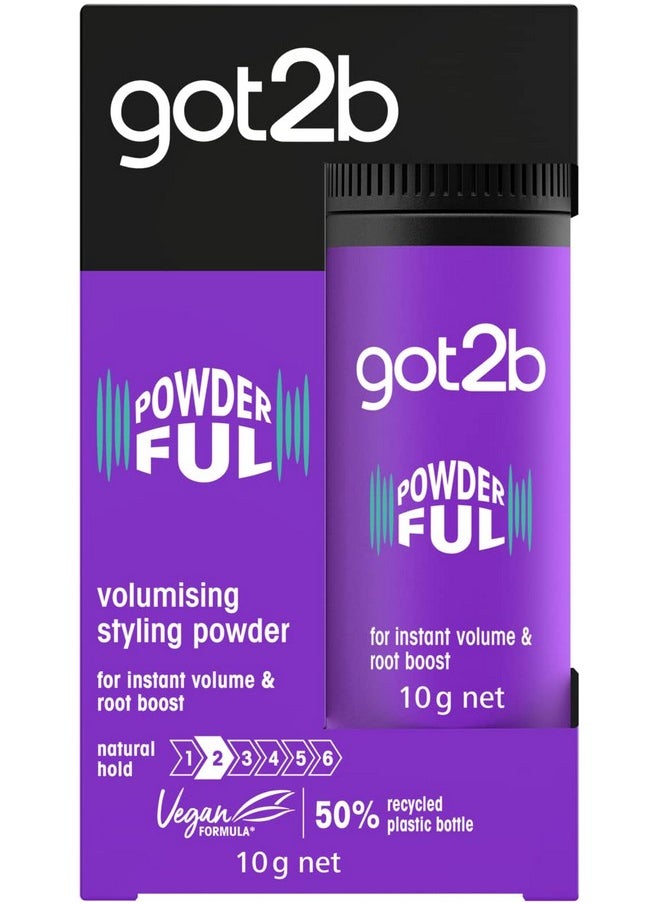 Got2B Schwarzkopf Powder'ful Unisex Root Hair Styling Powder, For Instant Volume and Root Boost, Vegan, 10g