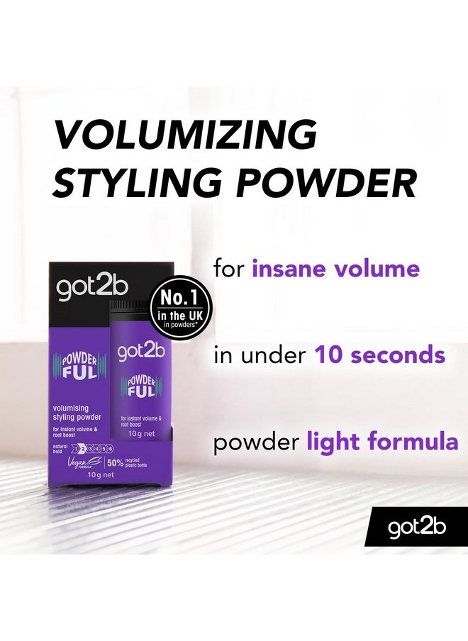 Got2B Schwarzkopf Powder'ful Unisex Root Hair Styling Powder, For Instant Volume and Root Boost, Vegan, 10g