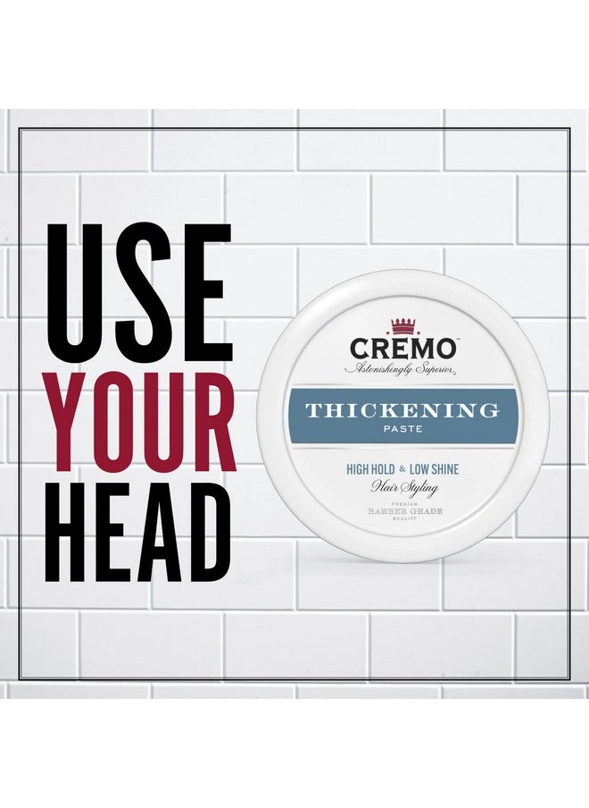 Cremo Barber Grade Hair Styling Thickening Paste, 4 Ounce (Pack of 3)