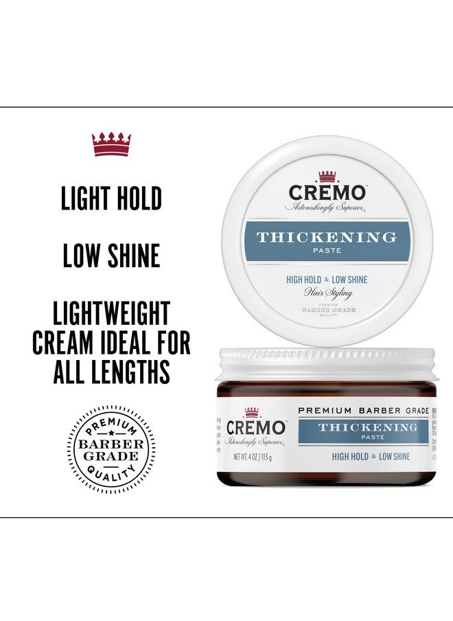 Cremo Barber Grade Hair Styling Thickening Paste, 4 Ounce (Pack of 3)