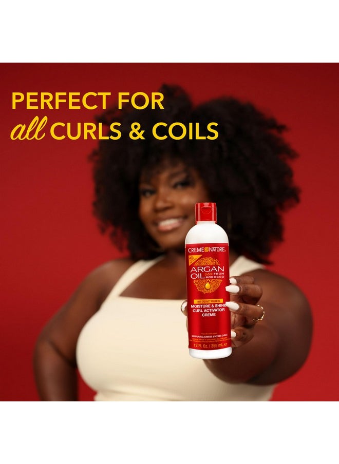 Creme of Nature, Argan Oil Moisture & Shine Curl Activator Crème, Argan Oil of Morocco, 12 Fl Oz