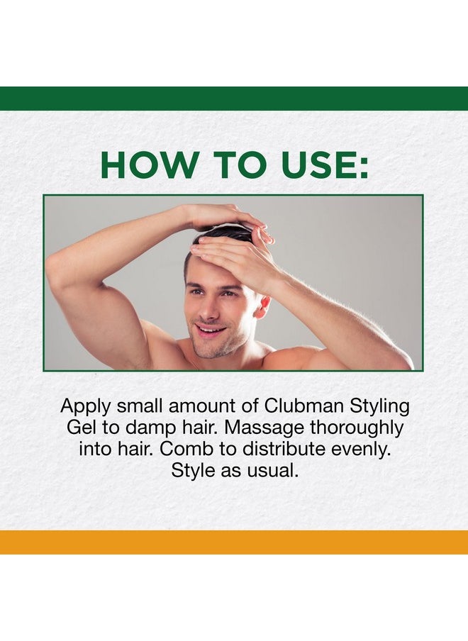 Clubman Pinaud Hard to Hold Styling Gel, Firm Hold with Incredible Shine, 16 oz
