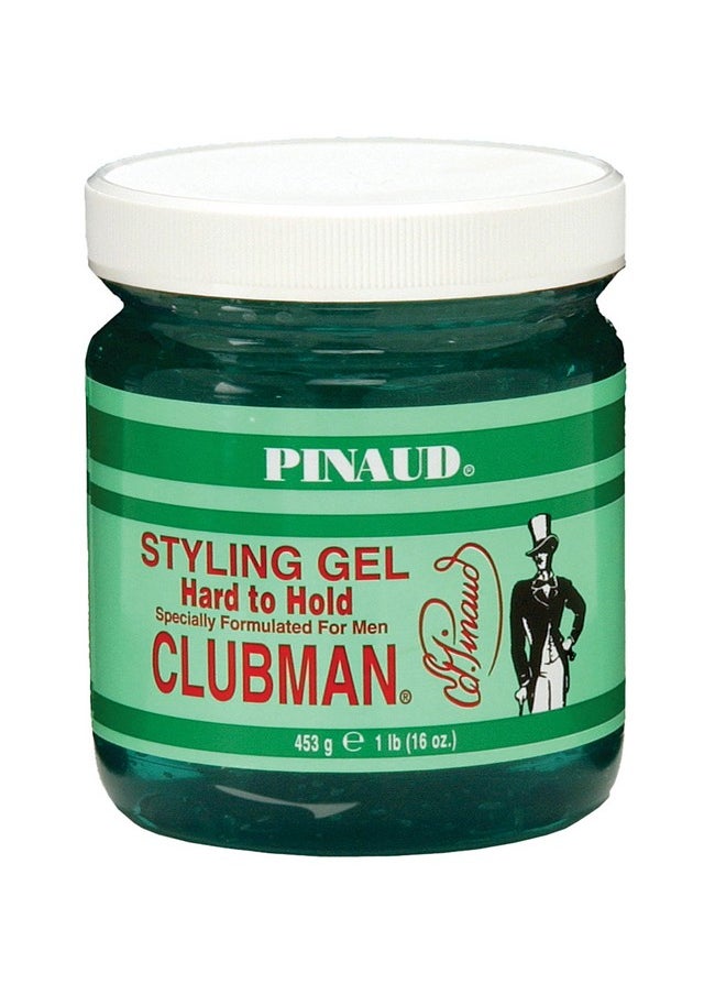 Clubman Pinaud Hard to Hold Styling Gel, Firm Hold with Incredible Shine, 16 oz