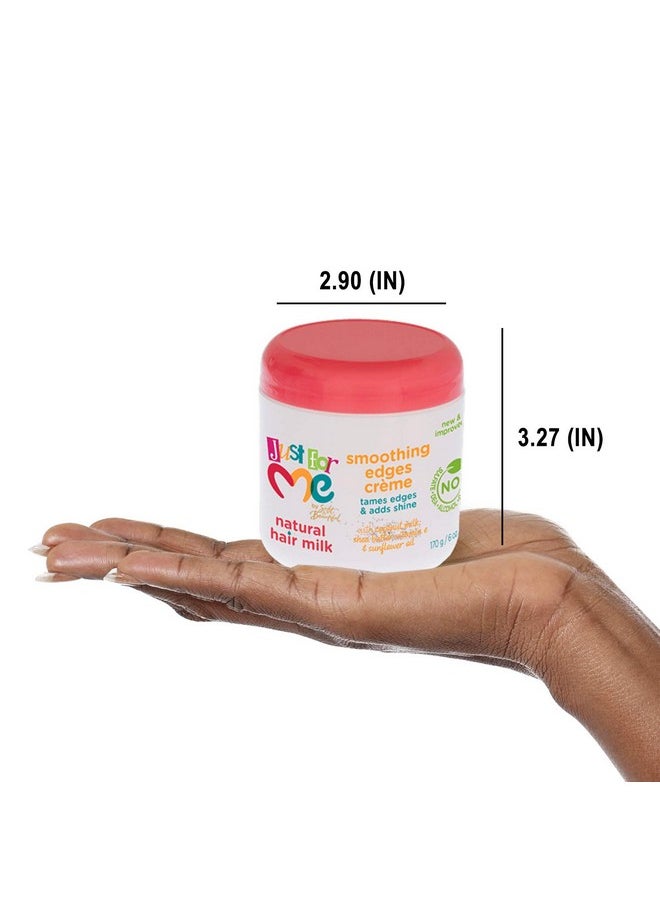 Just For Me Natural Hair Milk Smoothing Edges Creme, Tames Edges & Adds Shine, With Coconut Milk, Shea Butter, Vitamin E & Sunflower Oil, 6 Ounce