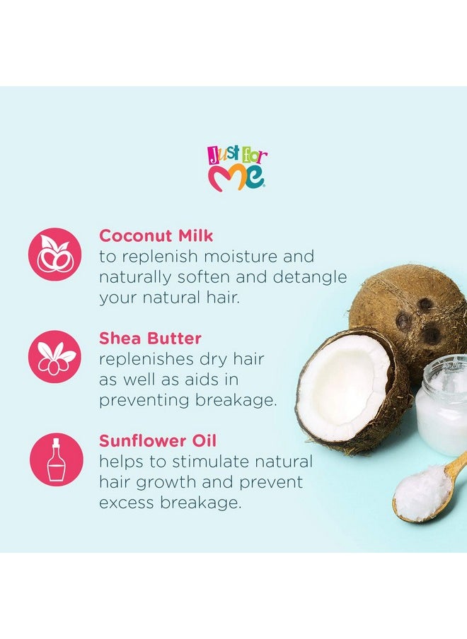 Just For Me Natural Hair Milk Smoothing Edges Creme, Tames Edges & Adds Shine, With Coconut Milk, Shea Butter, Vitamin E & Sunflower Oil, 6 Ounce