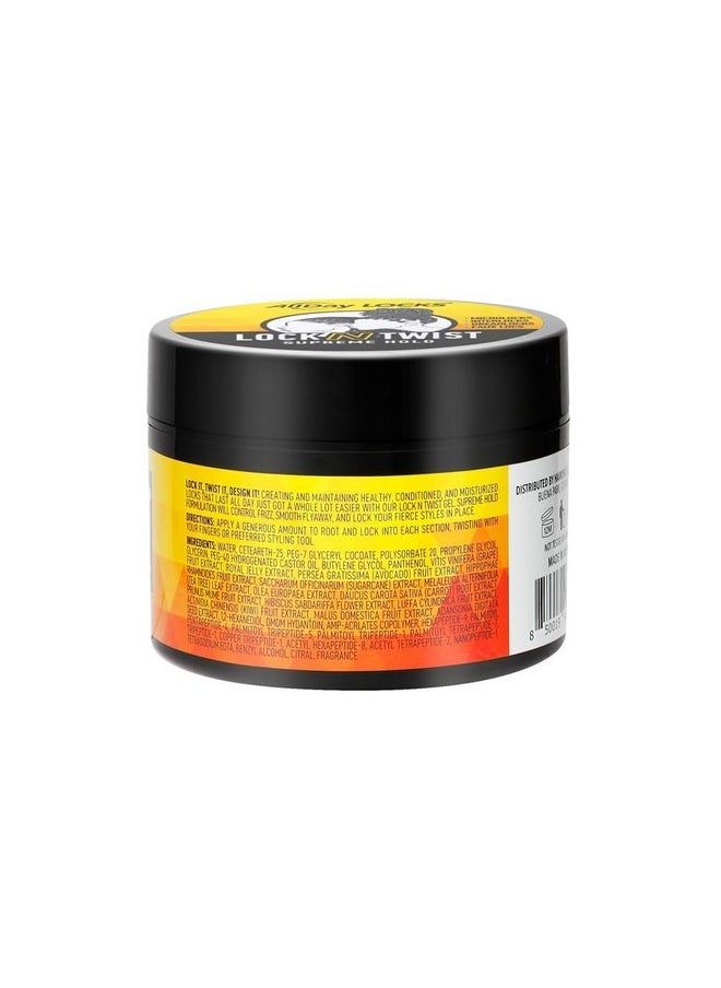 AllDay Locks Lock N Twist | Locking Gel, Re-Twist Locks, Supreme Hold | Smooths & Tames Frizz, Flake Free, Soft Finish | 5 Oz