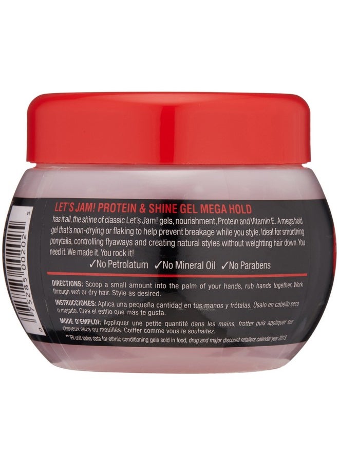 SoftSheen-Carson Let's Jam! Conditioning Hair Gel, Mega Hold for All Hair Types, with Protein, Vitamin E, No Parabens, No Mineral Oil, 9 oz