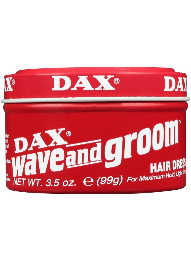 Dax Wave & Groom Hair Dress 3.5 Ounce Jar (103ml) (3 Pack)