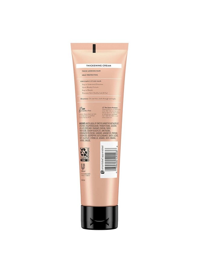 Suave Simply Styled Thickening Hair Cream - Heat Protectant for Hair, Styling and Blow Dry Cream, 5 Oz Ea (Pack of 2), 10.0 Fl Oz