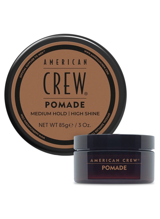 American Crew Men's Hair Pomade, Like Hair Gel with Medium Hold & High Shine, 3 oz