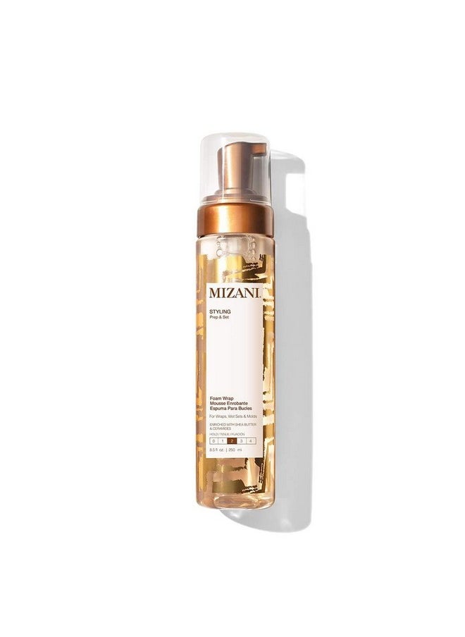 Mizani Styling Foam Wrap | Balances Hydration, Shine & Hold | with Shea Butter | Paraben-Free | for Curly Hair | 8.5 Fl Oz