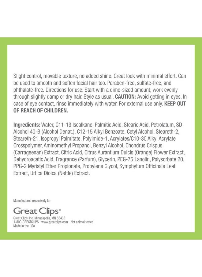 GREAT CLIPS LATITUDE Natural Style Cream | Hair Gel for Men | Low Hold + Low Shine | 5.1oz