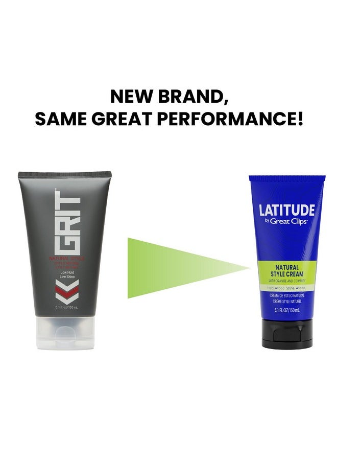GREAT CLIPS LATITUDE Natural Style Cream | Hair Gel for Men | Low Hold + Low Shine | 5.1oz