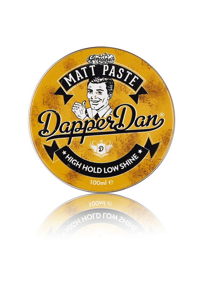 Dapper Dan Matt Paste, High Hold Low Shine Hair Paste for Men, Versatile Hair Product with Flexible Hold for All Styles, Vintage Cologne Fragrance, 1 x 100ml