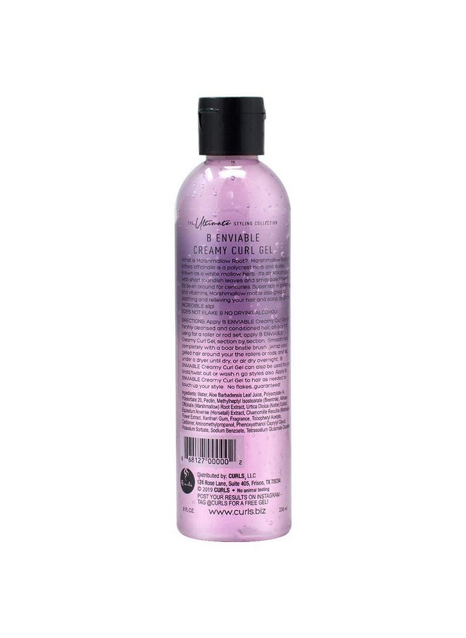 Curls The Ultimate Styling Collection B Enviable Creamy Curl Gel (Medium Hold), 8 Ounces, PINK