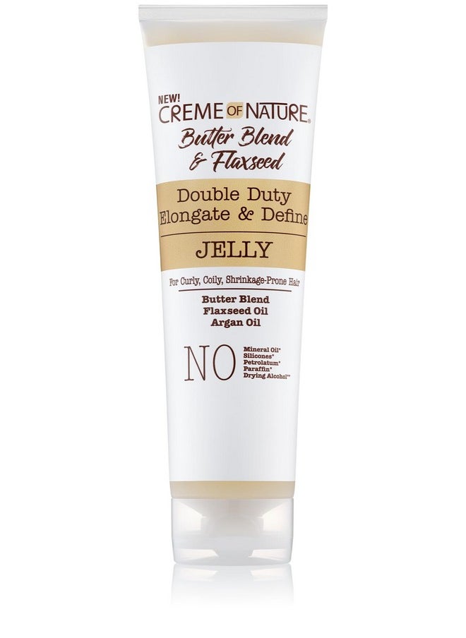 Creme of Nature, Curl Elongater, Butter Blend, Argan Oil, Flaxseed Oil, Curl Jelly for Defining Hydration, 8.45 Oz