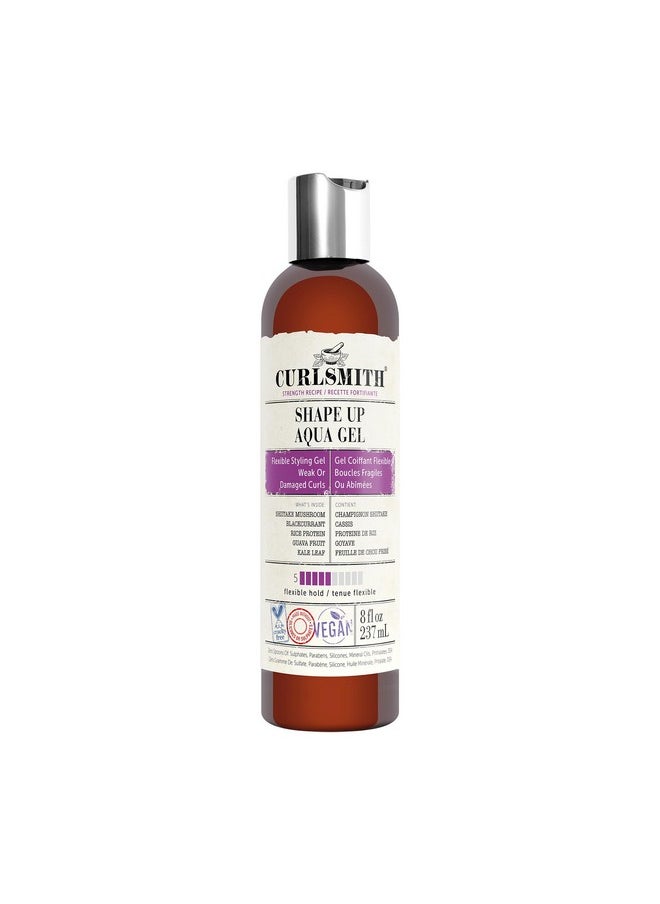 CURLSMITH - Shape Up Aqua Gel, Lightweight Styling Gel with Proteins for Damaged Hair (8 fl oz)