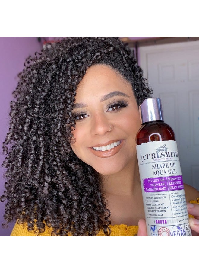 CURLSMITH - Shape Up Aqua Gel, Lightweight Styling Gel with Proteins for Damaged Hair (8 fl oz)