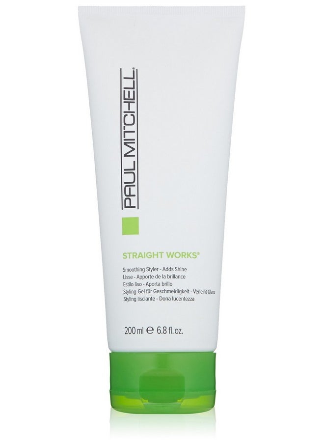 Paul Mitchell Straight Works Hair Gel, Smoothing Styler, Adds Shine, For Frizzy Hair, 6.8 fl. oz.