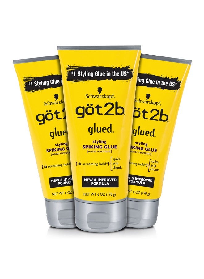 Got2b Styling Spiking Hair Glue, 6 Ounce, 3 Count