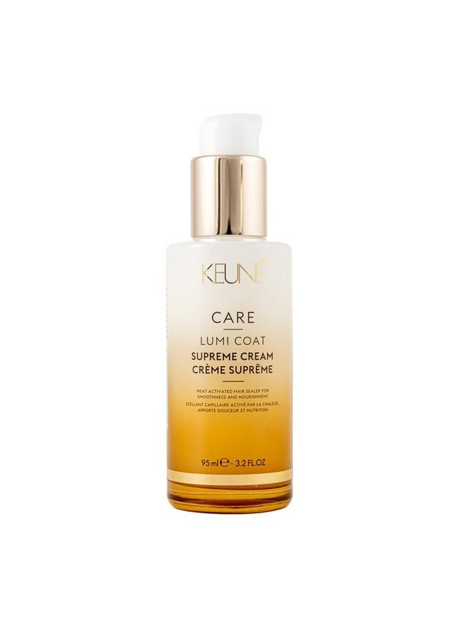 KEUNE Care Lumi Coat Supreme Cream, Moisturizing & Shine-Enhancing Treatment for All Hair Types, 6.8 Fl Oz