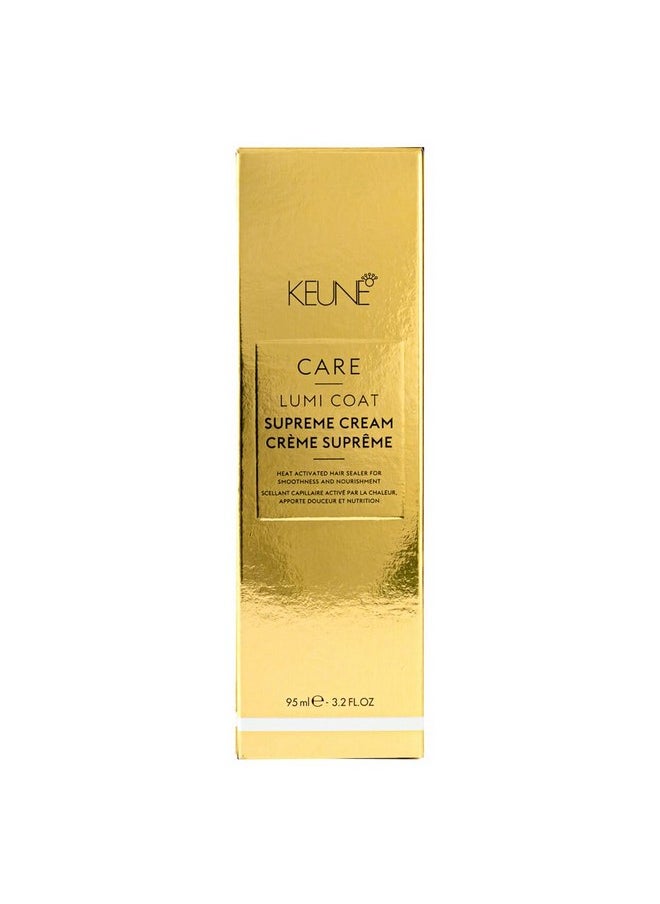 KEUNE Care Lumi Coat Supreme Cream, Moisturizing & Shine-Enhancing Treatment for All Hair Types, 6.8 Fl Oz