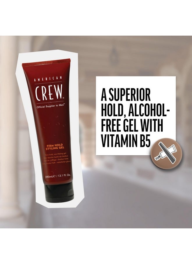 American Crew Men's Hair Gel, Firm Hold, Non-Flaking Styling Gel, 8.4 Fl Oz