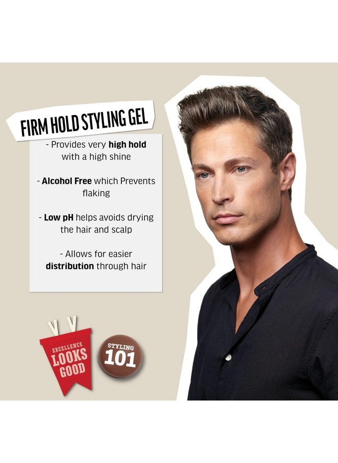 American Crew Men's Hair Gel, Firm Hold, Non-Flaking Styling Gel, 8.4 Fl Oz