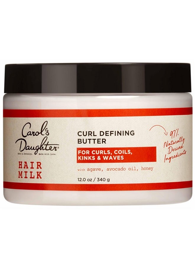 Carol's Daughter Hair Milk Curl Defining Butter for Coils and Curls with Agave, Avocado Oil and Honey - Silicone and Paraben Free, 12 oz