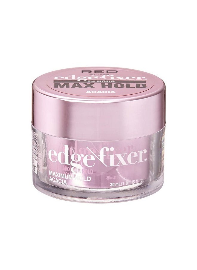 Red by Kiss Edge Fixer 24 Hour Maximum Hold Edge Wax No Flaking Biotin B7 Infused Hair Gel 1.01 fl.oz