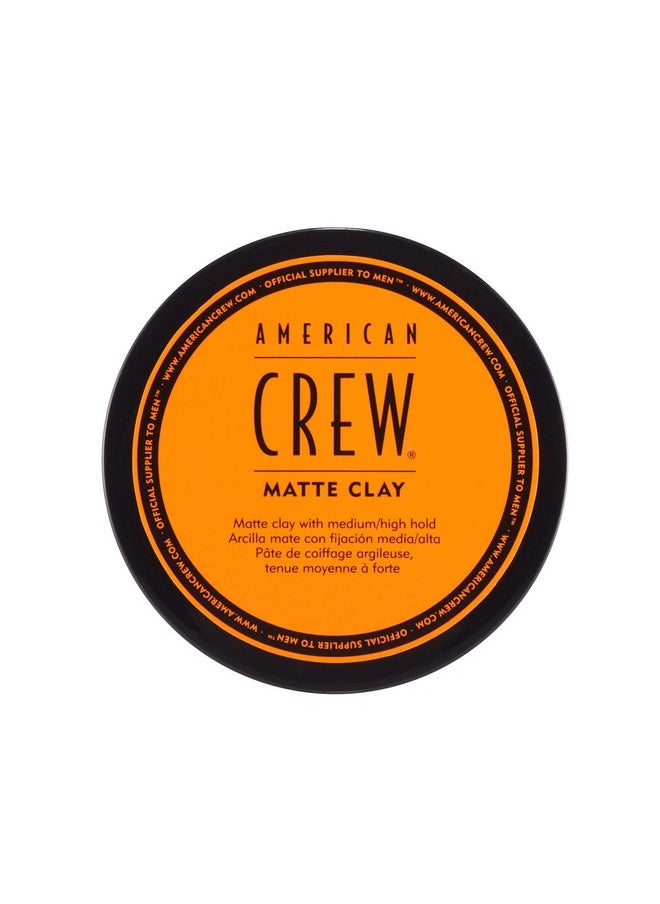 American Crew Men's Hair Matte Clay (OLD VERSION), Like Hair Gel with Medium/High Hold, 3 Oz (Pack of 1)