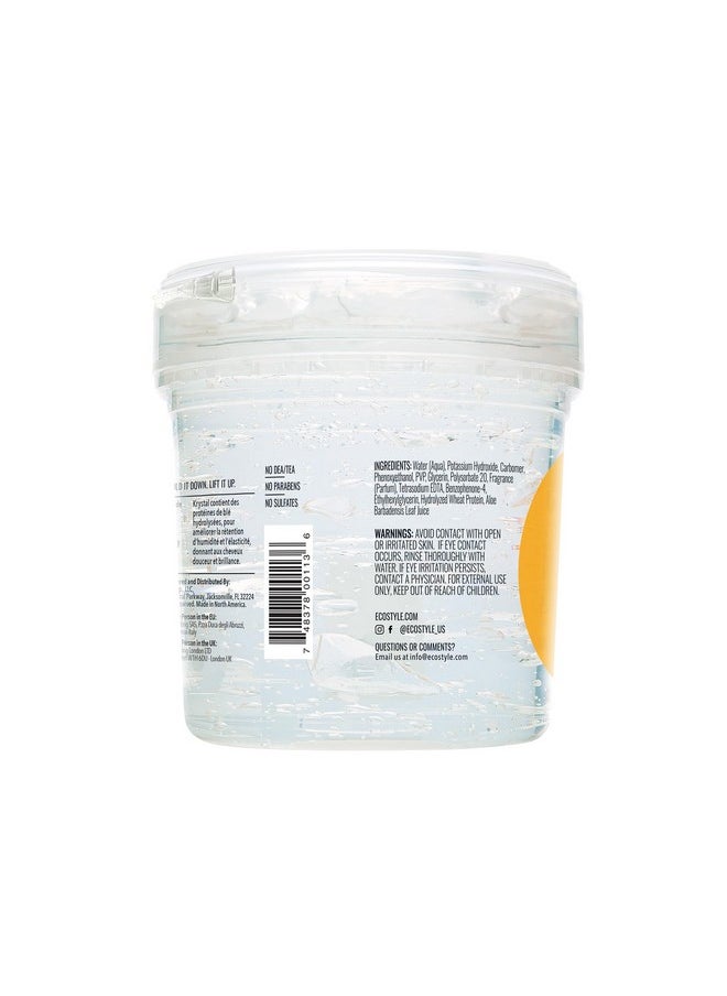 Eco Style Krystal Styling Gel - Adds Body and Shine to all Styles - Moisturizes and Maintains Healthy Hair - Strong, Weightless Hold - Ideal for any Hair Type and Color - Leaves No Residue - 8 oz