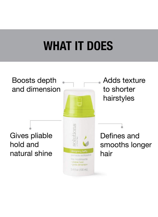 GREAT CLIPS Solutions Designing Taffy 3.4oz | Styling Cream | Pliable Hold with High Shine | Works in Dry or Wet Hair