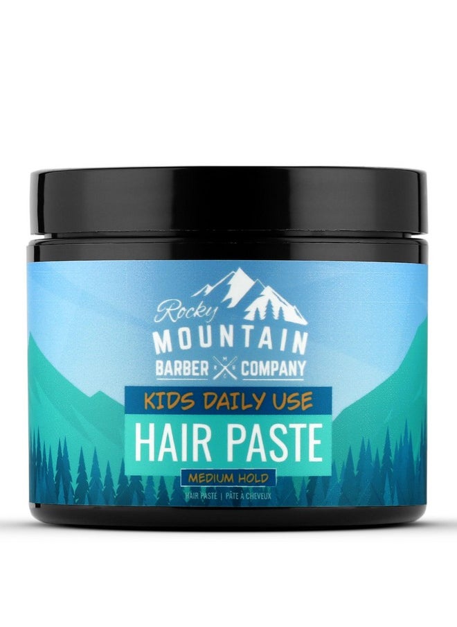 Rocky Mountain Barber Company Kids Hair Styling Paste for Boys - Large 4 oz Tub - Medium Hold Gel for All Hairstyles - Citrus Scent