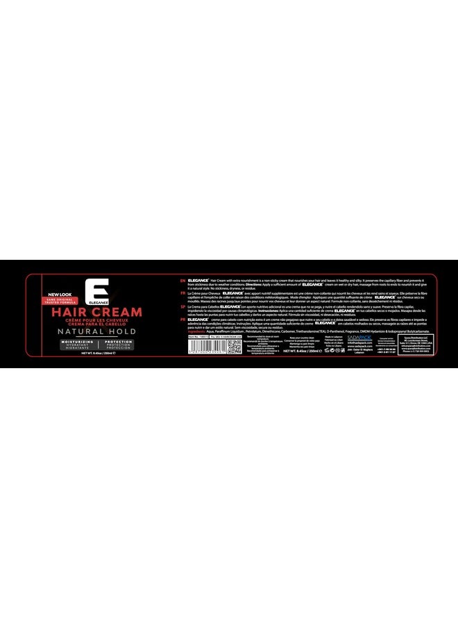 Elegance Hair Cream, 8.45 Oz, Hair Cream that Nourishes, Protects and Deeply Moisturizes your Hair, Suitable for all Hair Types