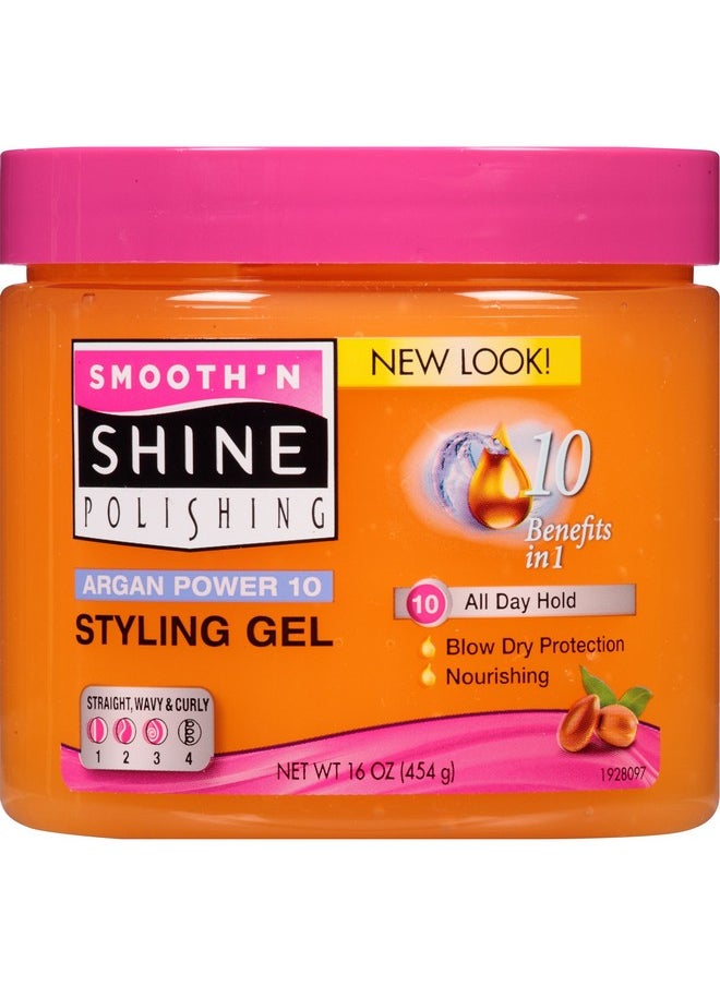 Smooth N Shine Argan Power 10 Nourishing Styling Gel, 16 Ounce