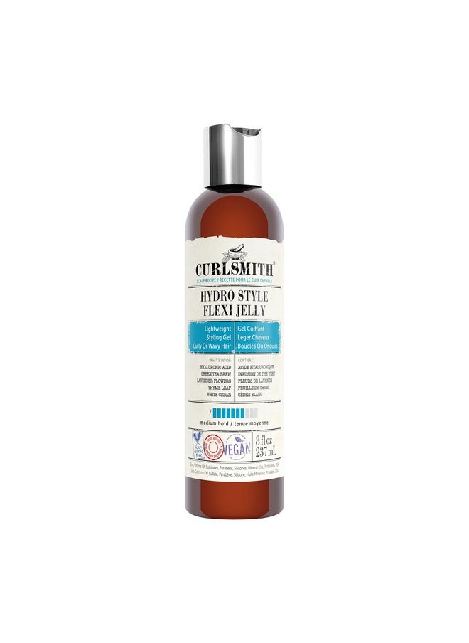 CURLSMITH - Hydro Style Flexi-Jelly - Vegan Defining Gel for Wavy, Curly or Coily Hair (8fl.oz)