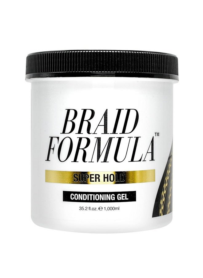 EBIN NEW YORK Braid Formula Conditioning Gel, Super Hold, 35.2 Oz | Great for Braiding, Twisting, Edges, No Residue, No Flaking, Strong Hold, High Shine, Smoothing with Clean, No Build-up