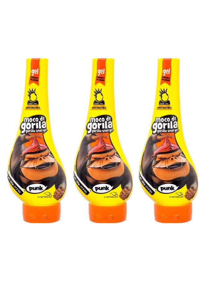 Moco de Gorila Gorilla Snot Hair Gel, Punk 11.99 oz (340g), 3 PACK