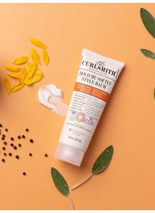 CURLSMITH - Hold Me Softly Style Balm - Vegan Soft Hold Styling Cream for Wavy and Curly Hair, Natural Look (2oz)