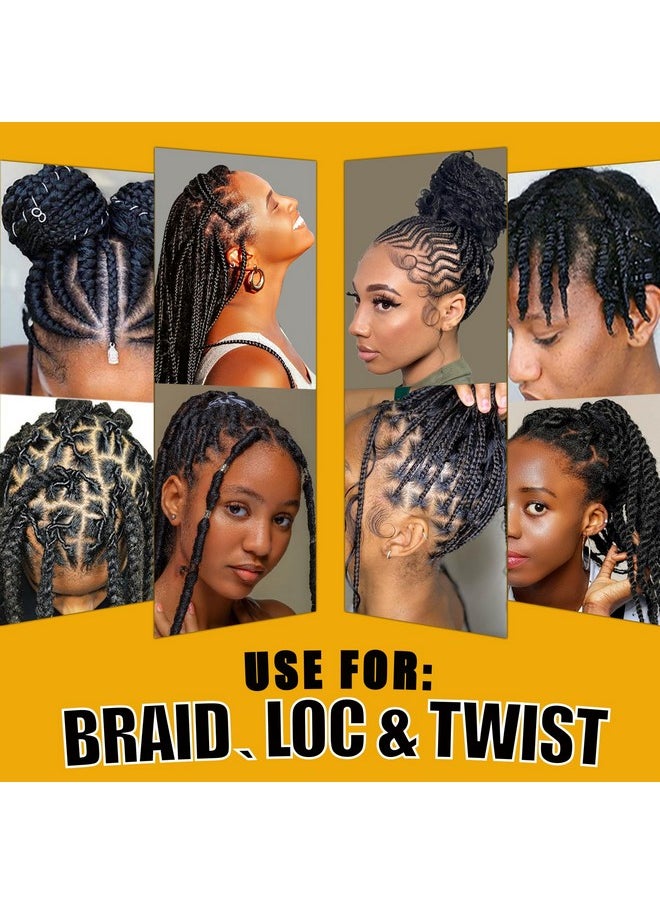 8.8OZ Strong Hold Braiding Gel for Twists, Locs, Cornrows - Tames Frizz, High Shine, No Flake, Easy Edge Control