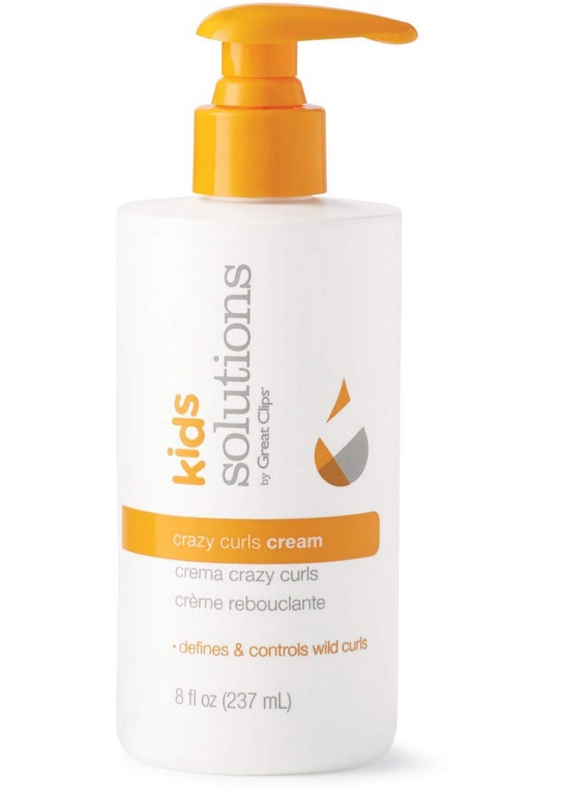 GREAT CLIPS Solutions Kid's Crazy Curls Cream, 8oz | Defines Curls & Smoothes Frizzy Hair | Recommended for Children Ages 4-10