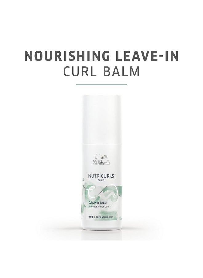Wella Professionals Nutricurls Curlixir Leave-In Curl Balm| Soft Hold| Curl Definition| 5.07 Fl Oz