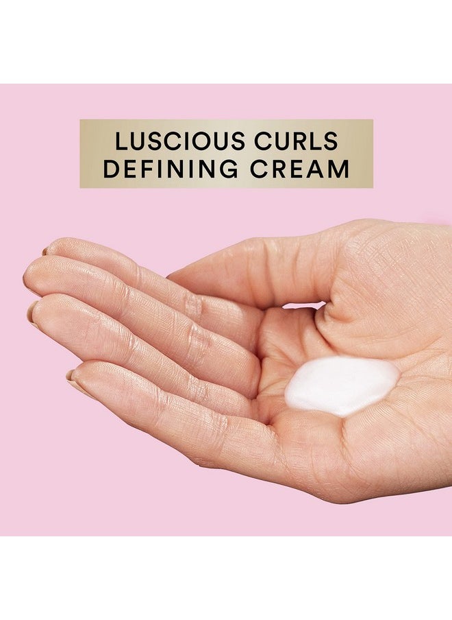 Suave Pink Luscious Curls Styling Cream Hair Cream for Luscious Curls Curl Defining Cream with Amino Acid Complex 4.75 oz
