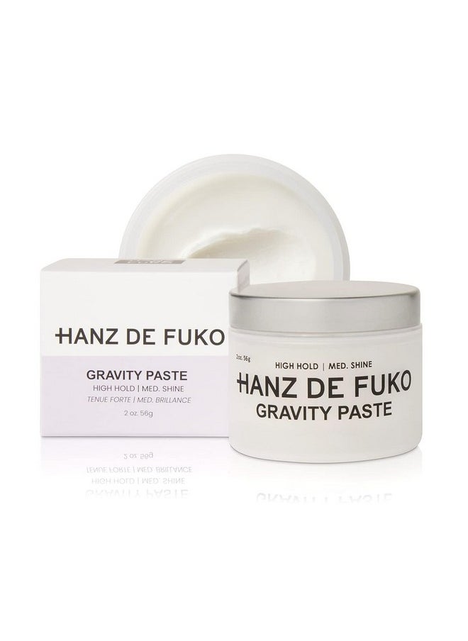 Hanz de Fuko Gravity Paste - Premium Men’s Hair Styling Paste - High Hold, Medium Shine - 2 oz.